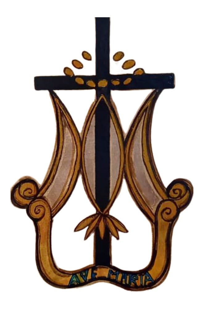 Escudo corporativo de la Hermandad de Ntra. Sra. de la Oliva Coronada para el Miércoles Santo.