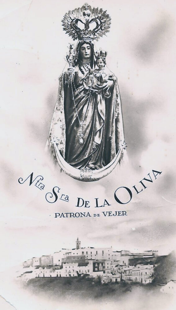 Imagen sobre el patronazgo de la Virgen de la Oliva sobre Vejer de la Frontera y su comarca.